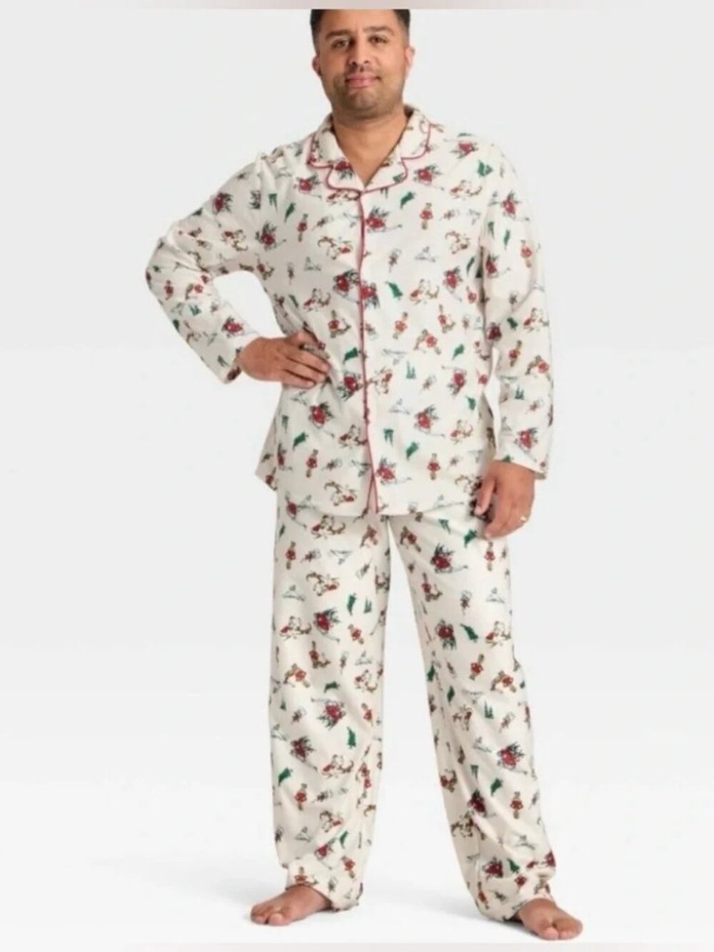 NWT Dr. Seuss The Grinch Family Pajama Set – Cream – Men’s Med